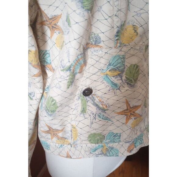 Liz Claiborne Jacket Sz L Beige Seashell Shacket NWT American Getaway C-1 - Picture 3 of 10